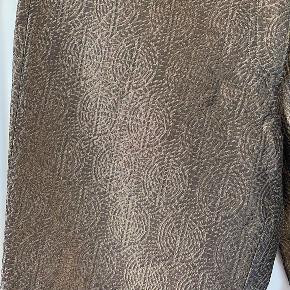 Lea Rome Flare Pants Textured Brown EU Sz 48 NWT - Picture 2 of 9